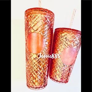 STARBUCKS Rose Gold Jewel iridescent ⭐️set⭐️